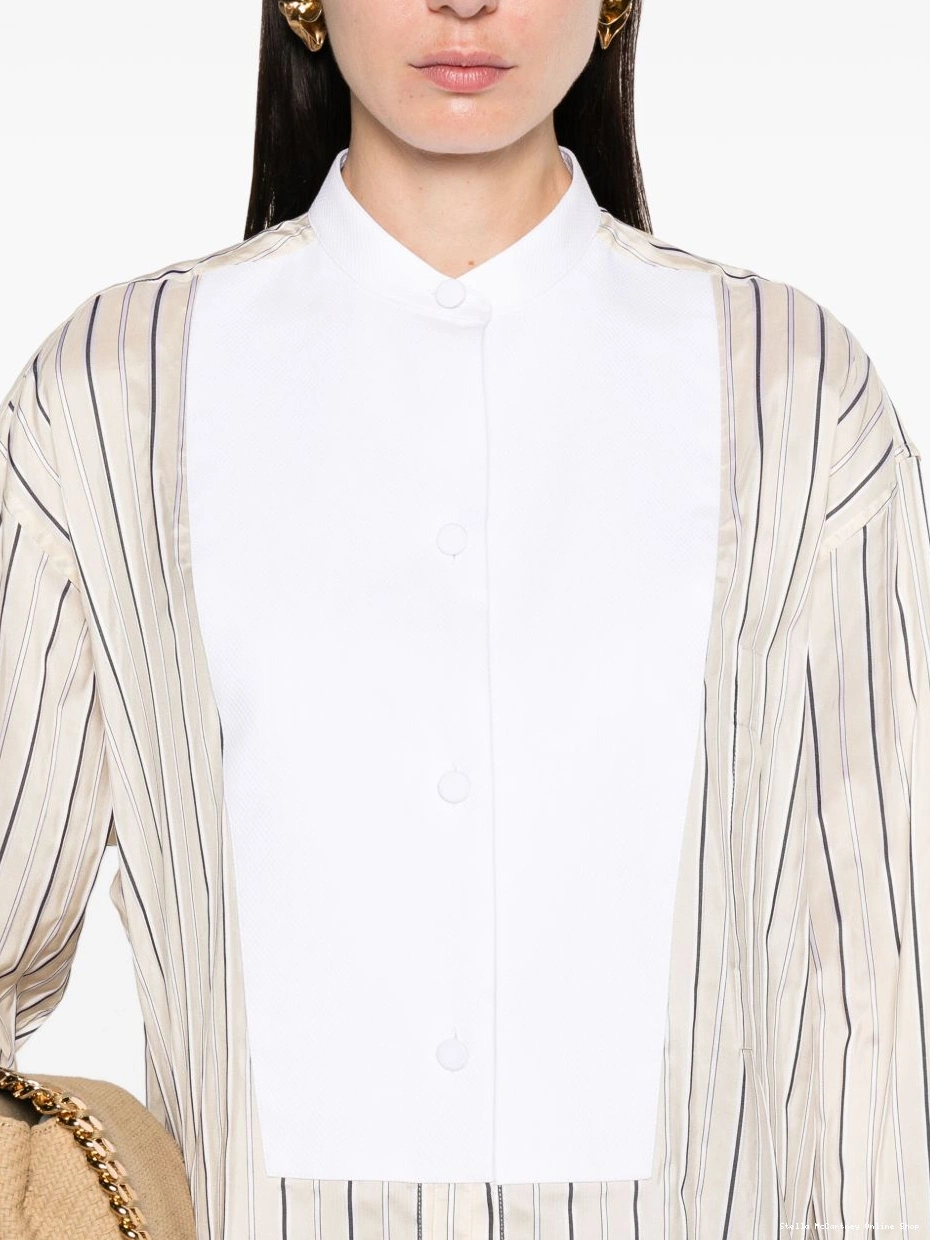 Affordable Women McCartney contrasting-panel shirt Stella striped 0719